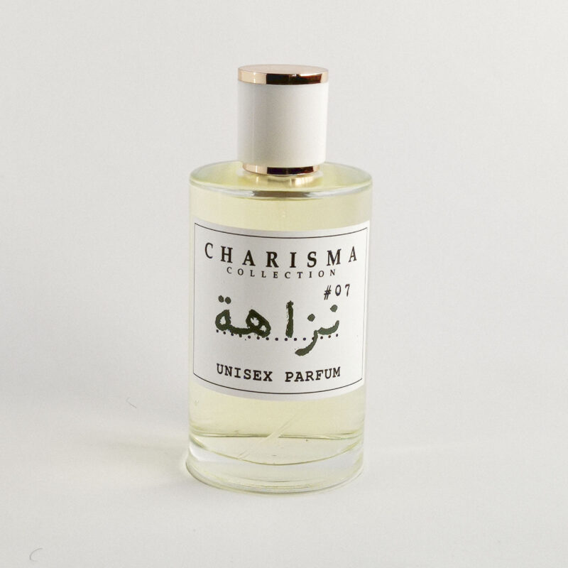 Charisma Collection Nazaha perfume 100 ml bottle luxury unisex fragrance with clean minimalist aesthetic